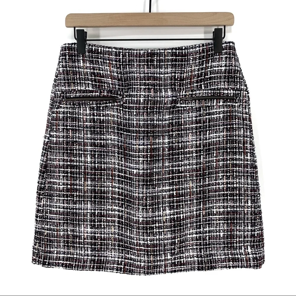 Loft Outlet Multicolor Tweed Shift‎ Mini Skirt